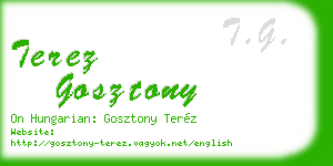terez gosztony business card
