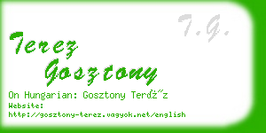 terez gosztony business card